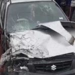 मसूरीः रोडवेज बस और अल्टो कार में जबरदस्त भिड़ंत, कार के उड़े परखच्चे