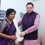 मुख्यमंत्री धामी से राष्ट्रीय महिला आयोग (NCW) की अध्यक्ष श्रीमती विजया किशोर रहाटकर ने शिष्टाचार भे...