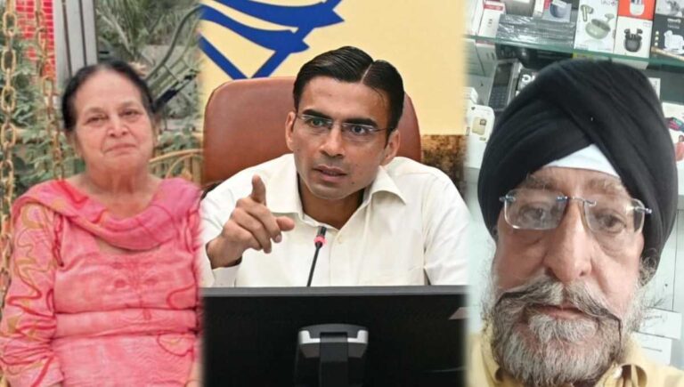 पीड़ित बुजुर्ग सरदार परमजीत सिंह व उनकी पत्नी अमरजीत कौर को मिला न्याय