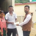 सीएम घोषणा के अनुरूप प्रभावित क्षेत्रों में वितरित किये राहत राशि के चेक