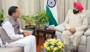 सीएम धामी ने राज्यपाल गुरमीत सिंह से की शिष्टाचार भेंट…