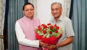 पूर्व मुख्यमंत्री विजय बहुगुणा ने मुख्यमंत्री धामी से की शिष्टाचार भेंट…